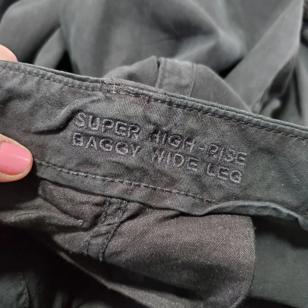 AMERICAN EAGLE NWOT Super High-Rise Baggy Wide Leg Pant Cargo Women's 16 x 31.5" - Picture 11 of 16